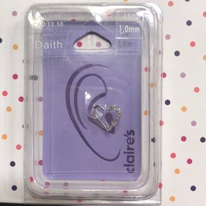 Cute heart shaped cartilage hoop
